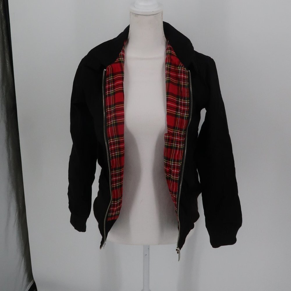 NWT Black Jacket with Plaid Lining Size Small
